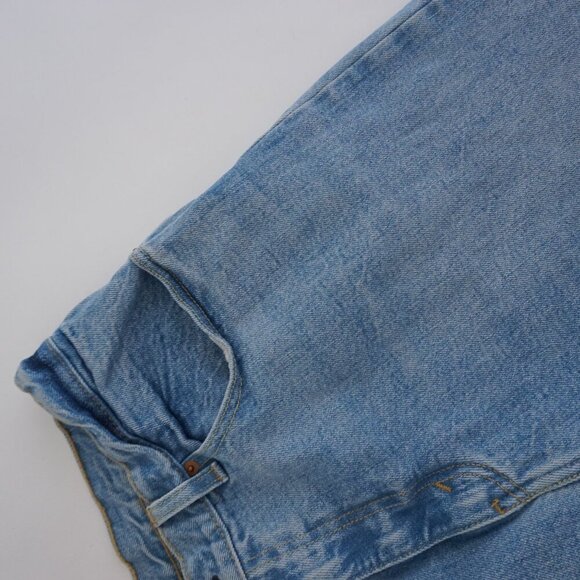 Levi's 512 Straight Leg Light Wash Button #1001 Denim Blue Jeans Size 36X30 - Picture 8 of 15